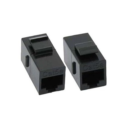 Unirise Usa Cat5E Rj45 Keystone In-Line Coupler, Blk C5E-CPLR-BLK